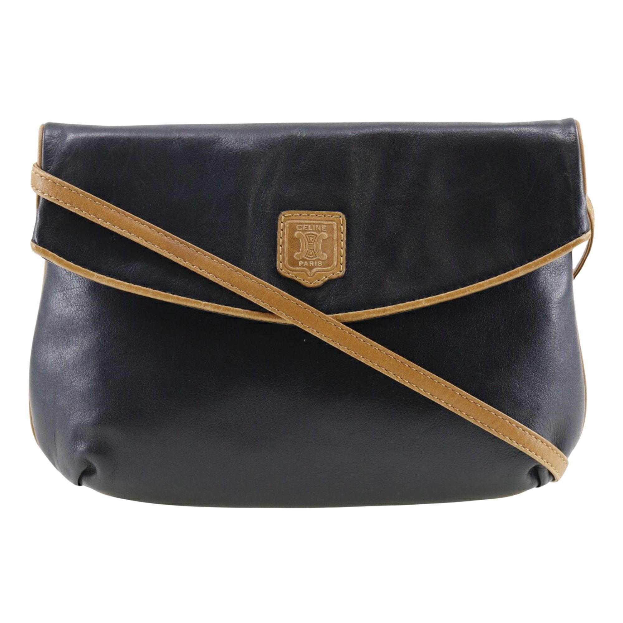 image of Celine Céline Triomphe Shoulder in Black, Women's