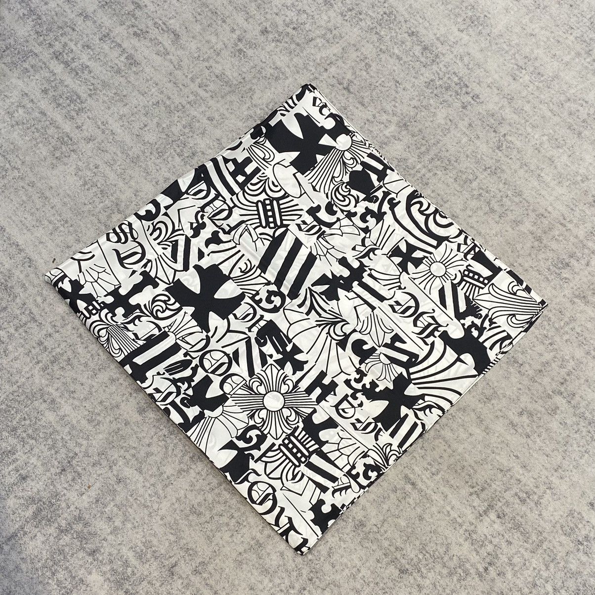 Chrome Hearts CH All over Print Silk Scarf black/white
