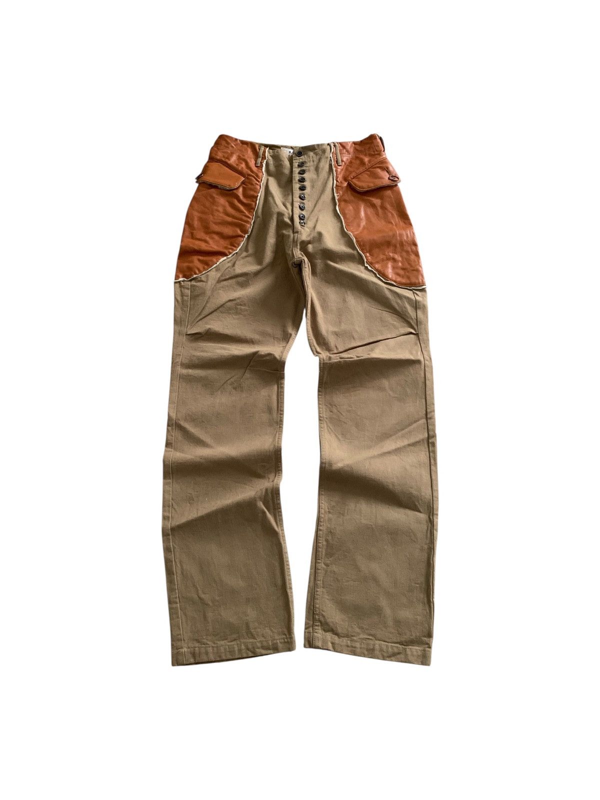 Kapital Rare Kapital Hiro Hirata Mixed Leather Pocket Pants Size US 32 / EU 48 - 1 Thumbnail