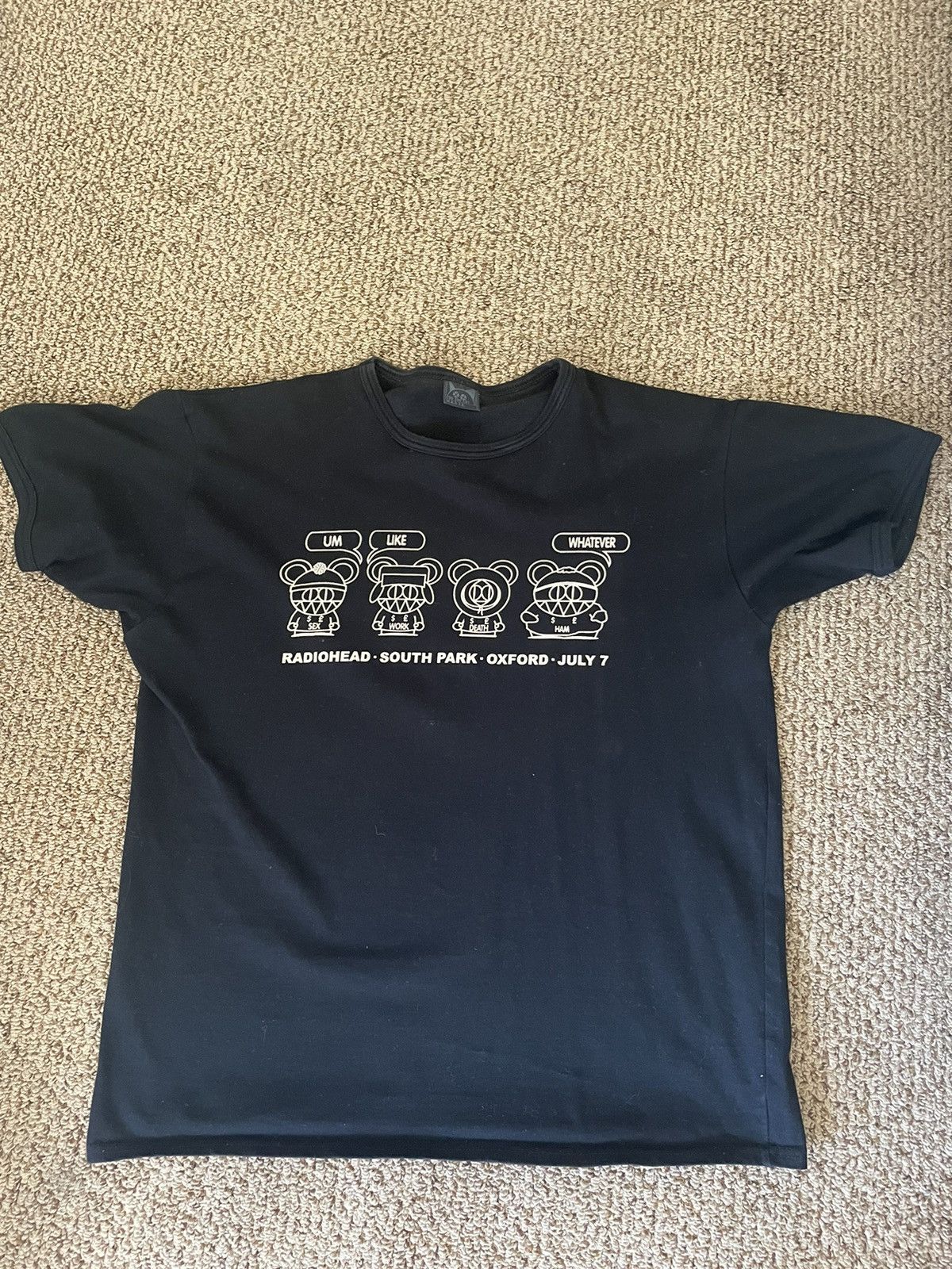 image of South Park X Radiohead Ringer Tee in Black, Men's (Size Small)