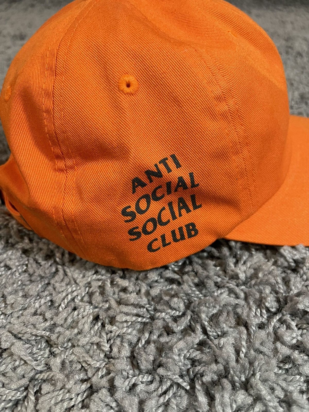 Anti Social Social Club × Undefeated ASSC x Undefeated Paranoid Weird Baseball Hat Cap Orange Size ONE SIZE - 5 Thumbnail