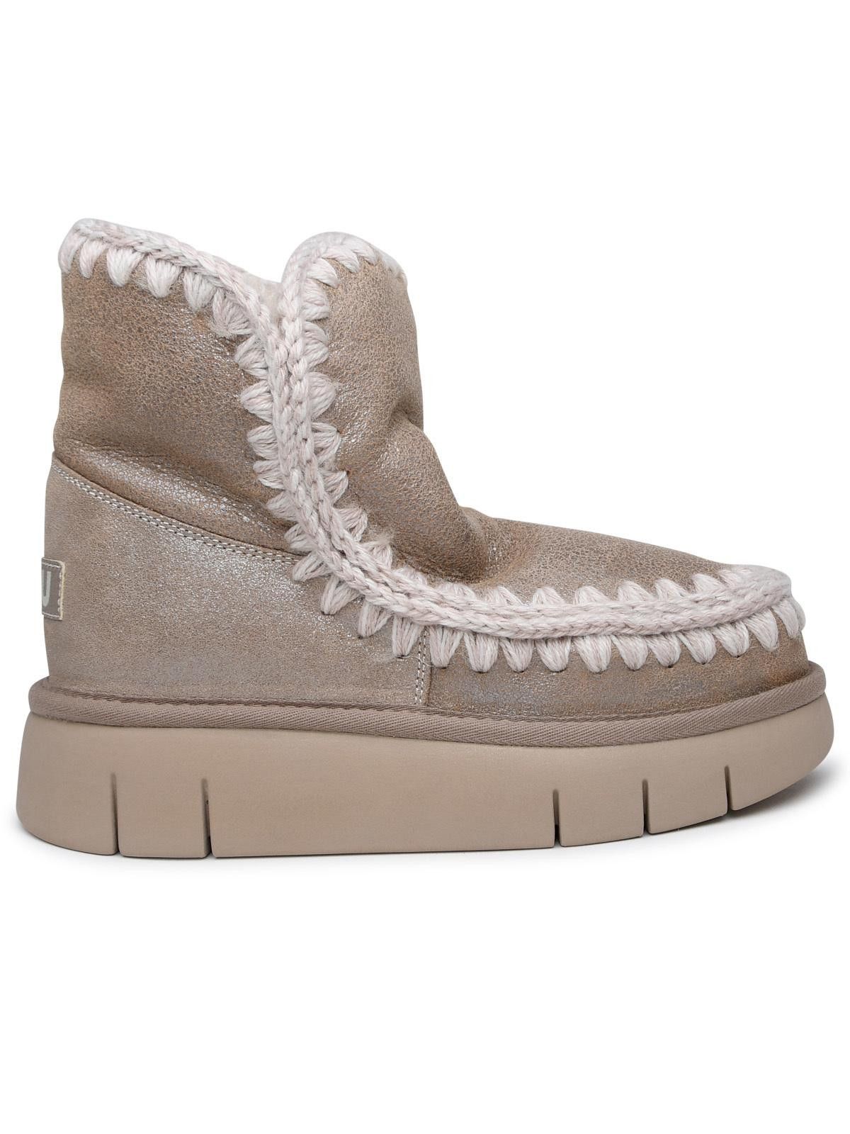 Mou MOU Eskimo Beige Sheepskin Ankle Boots Size US 8 / IT 38 - 1 Thumbnail