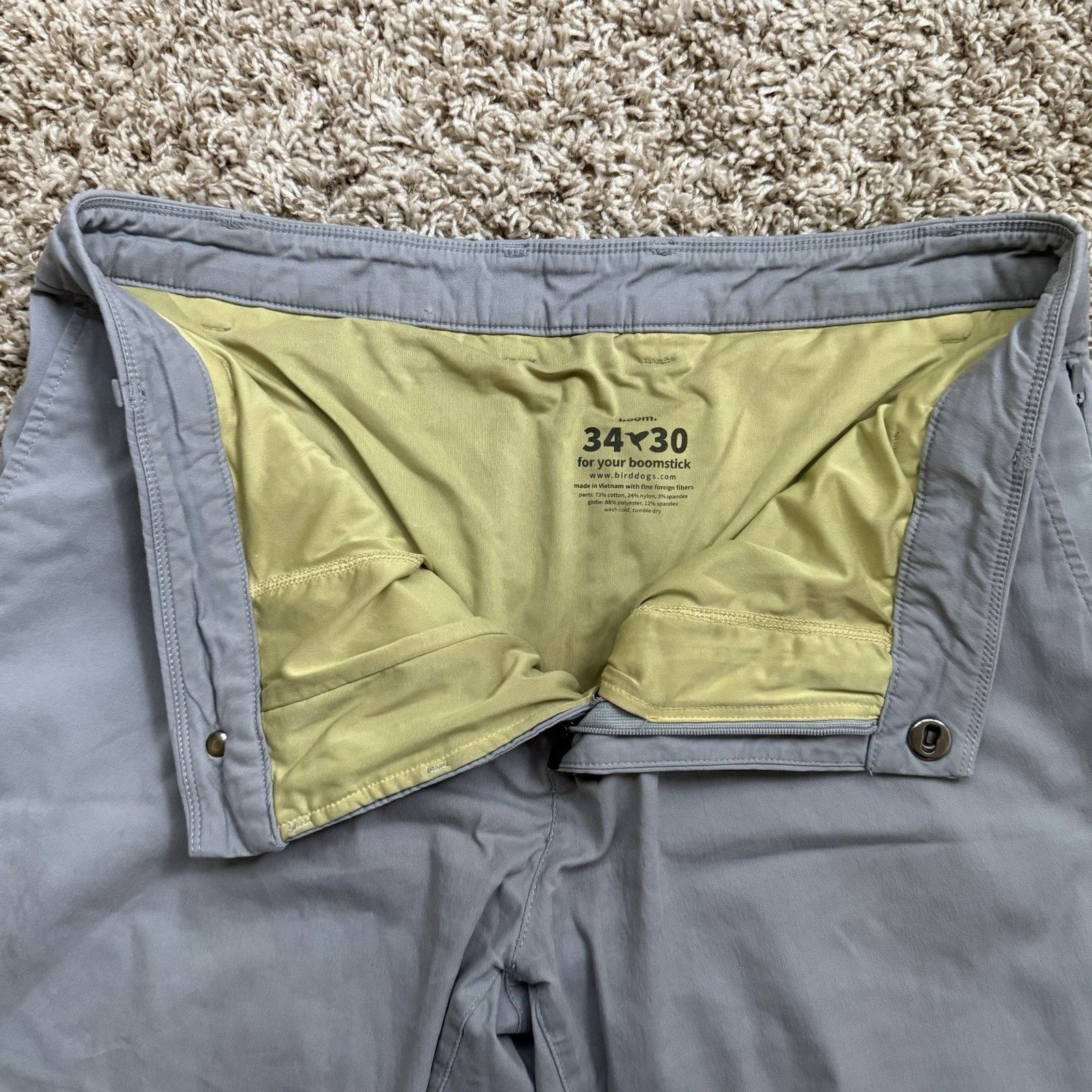 Other Birddogs Boom For Your Boom Stick Pants 34x30 Grey Golf Size US 34 / EU 50 - 3 Thumbnail