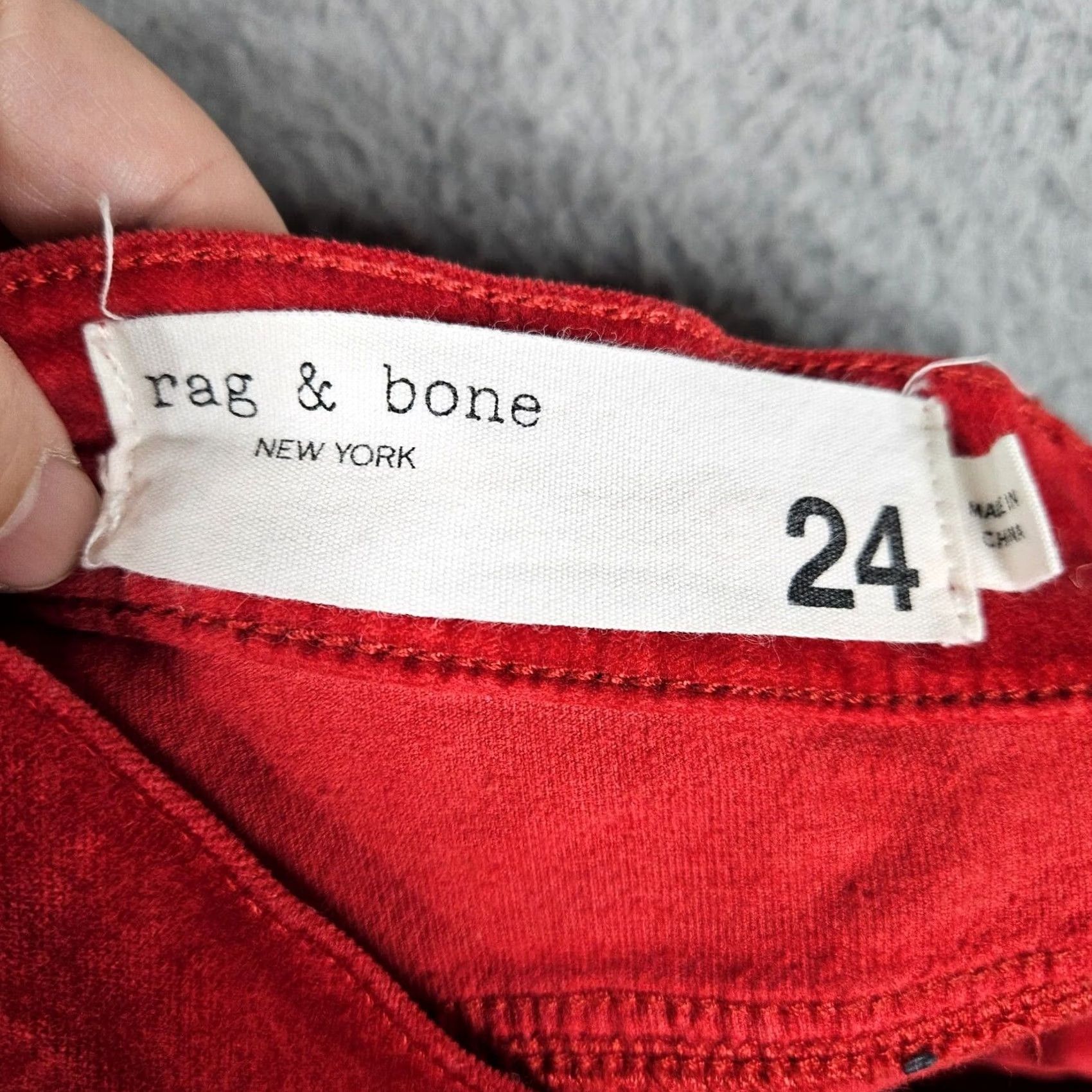 Rag & Bone rag & bone Women’s corduroy Skinny Red casual pants Size 24 Size 42" / US 20 - 5 Thumbnail