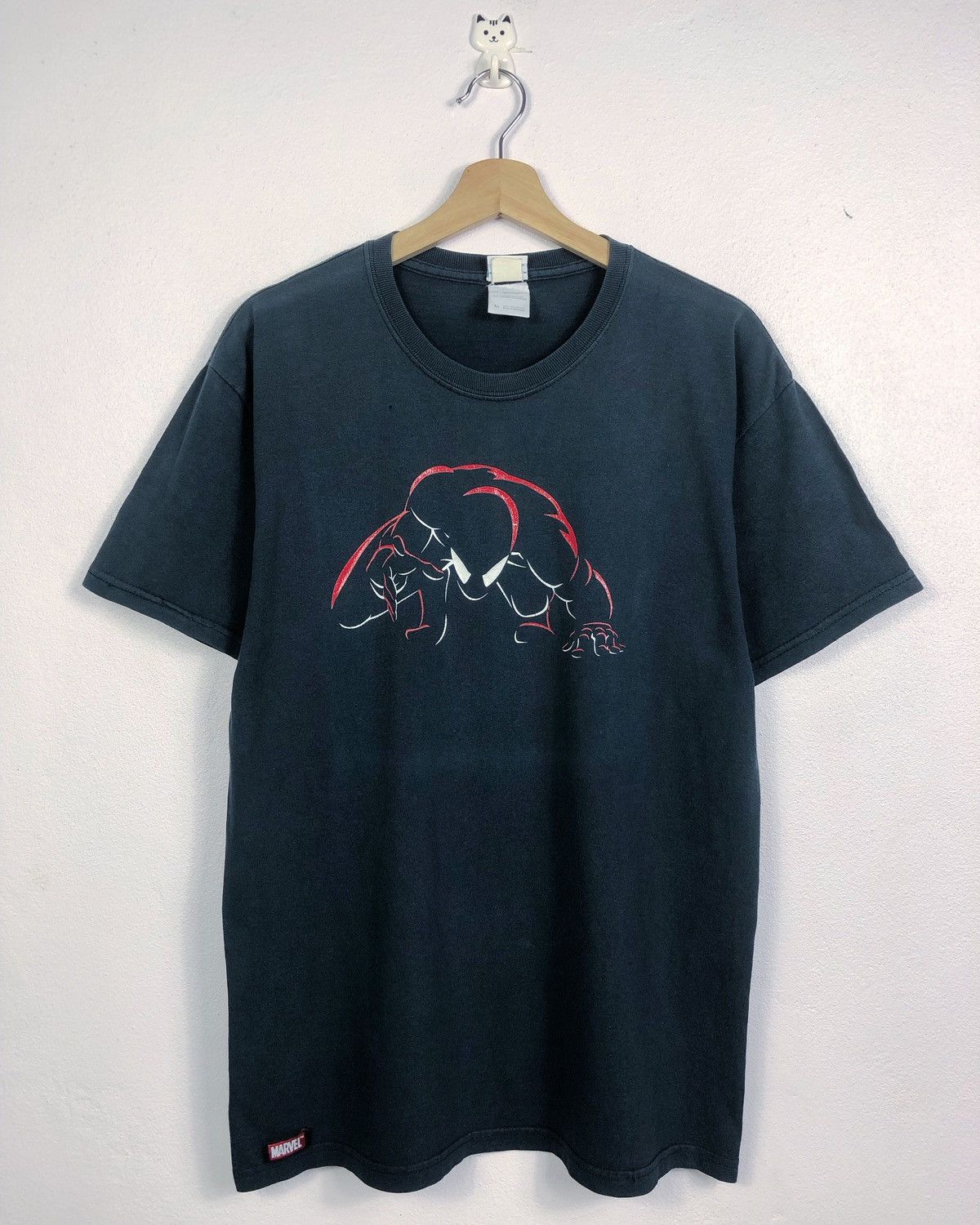 image of Marvel Comics x Universal Studios Vintage Y2K Marvel Spiderman Movie Tee in Black Ex (Size Medium)