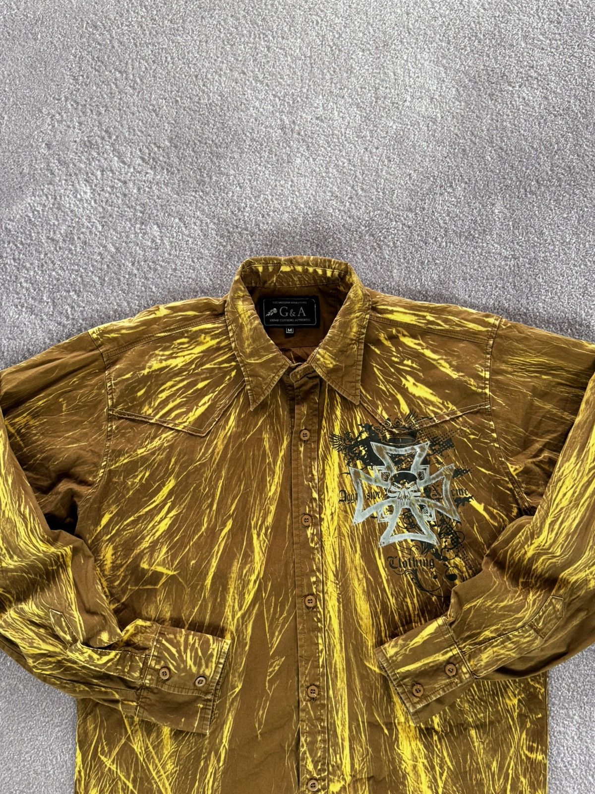 Affliction Crazy Vintage Y2K Affliction Style Shirt Button Up Grunge Size US M / EU 48-50 / 2 - 3 Thumbnail