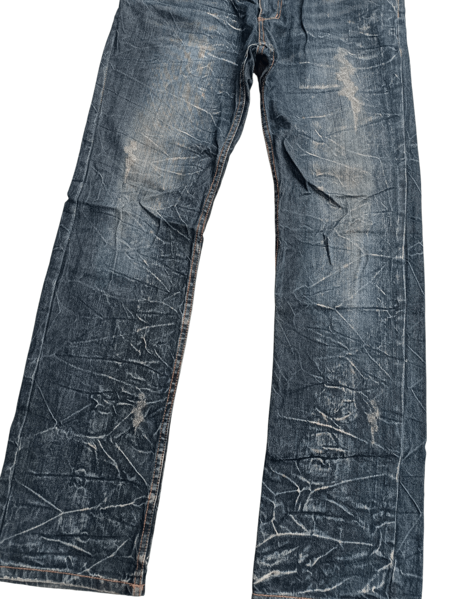 PPFM × Tornado Mart VINTAGE 🔥 Japanese Brand Antful Distressed Whiskers Jeans Size US 33 - 4 Thumbnail