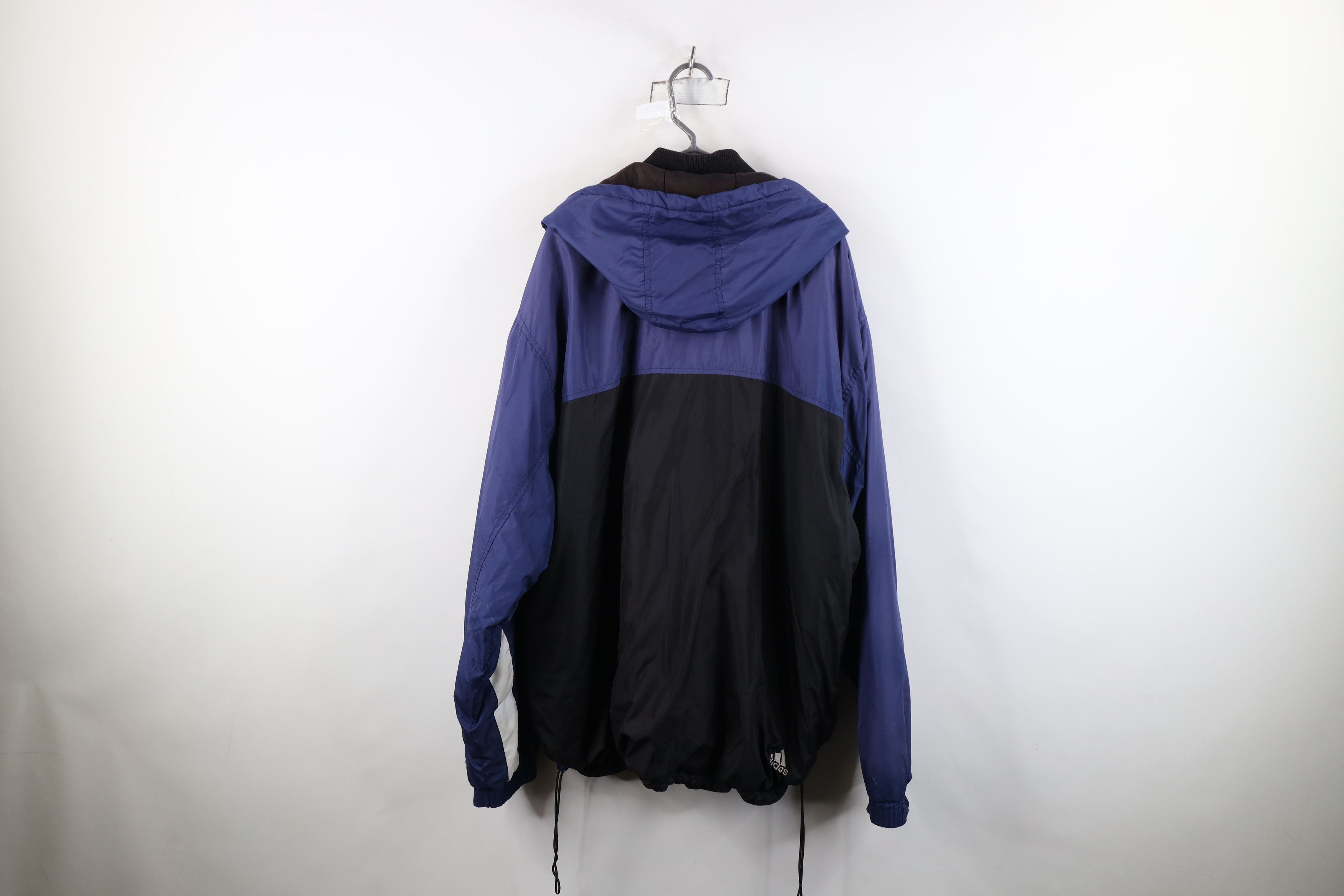 Adidas Vintage 90s Adidas Spell Out Hooded Puffer Jacket Coat Size US XXL / EU 58 / 5 - 14 Thumbnail