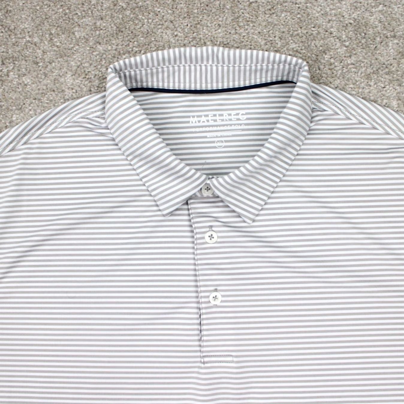 Vintage Maelreg Polo Shirt Mens XL Gray/White Short Sleeve Golf Pullover Polo Shirt Size US XL / EU 56 / 4 - 5 Thumbnail