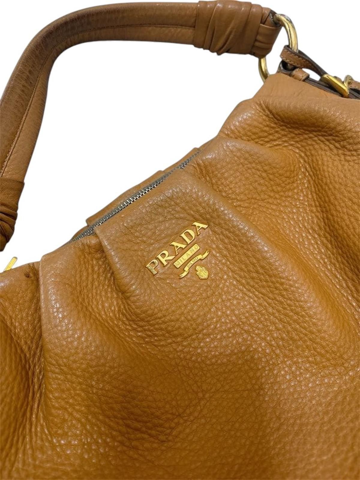 Prada Prada - Brown Leather Handbag Size ONE SIZE - 7 Thumbnail