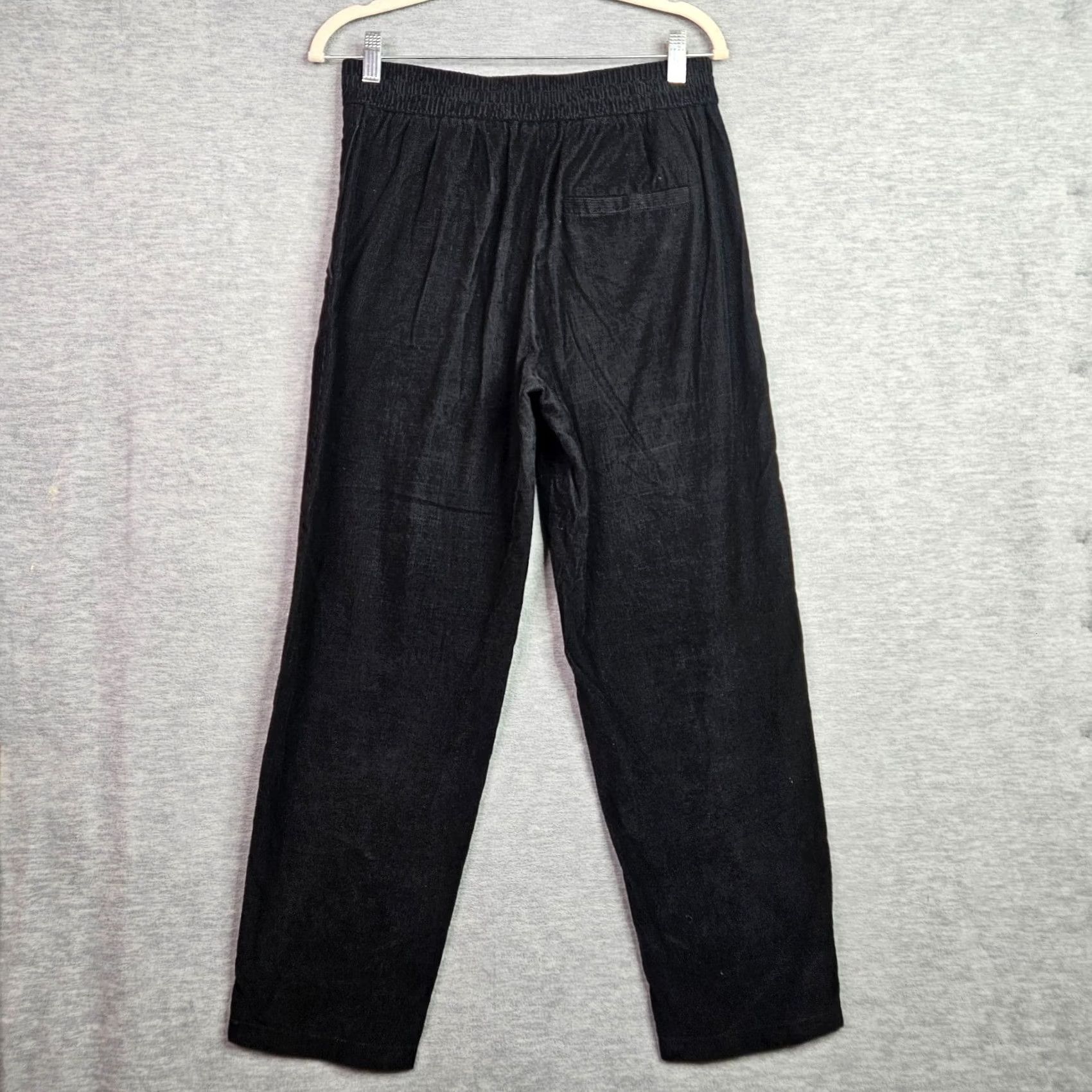 Cos COS Women’s Black Corduroy High Rise Straight Leg Pant Size EUR 36 Size 25" / US 0 / IT 36 - 2 Thumbnail