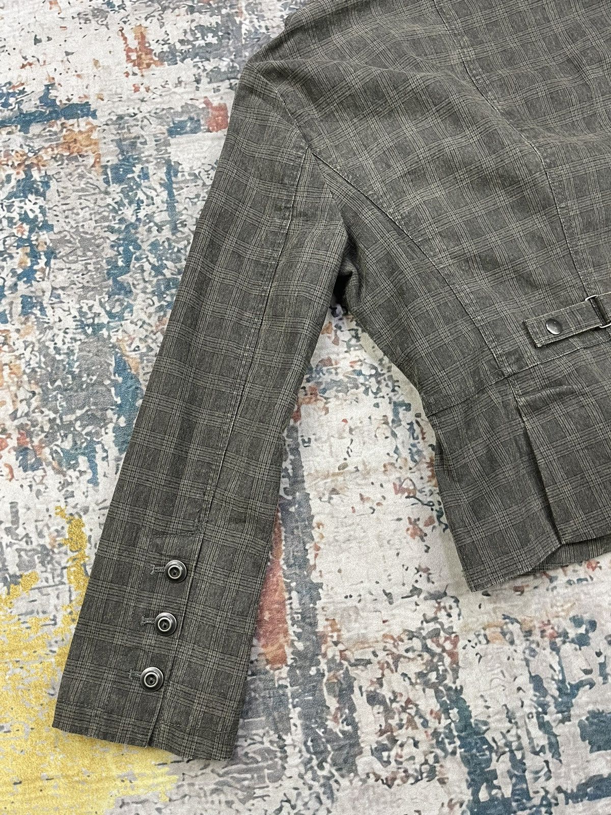 Adolfo Dominguez Adolfo Dominguez Checked Boucle Cut-Out Jackets Size XS / US 0-2 / IT 36-38 - 6 Thumbnail