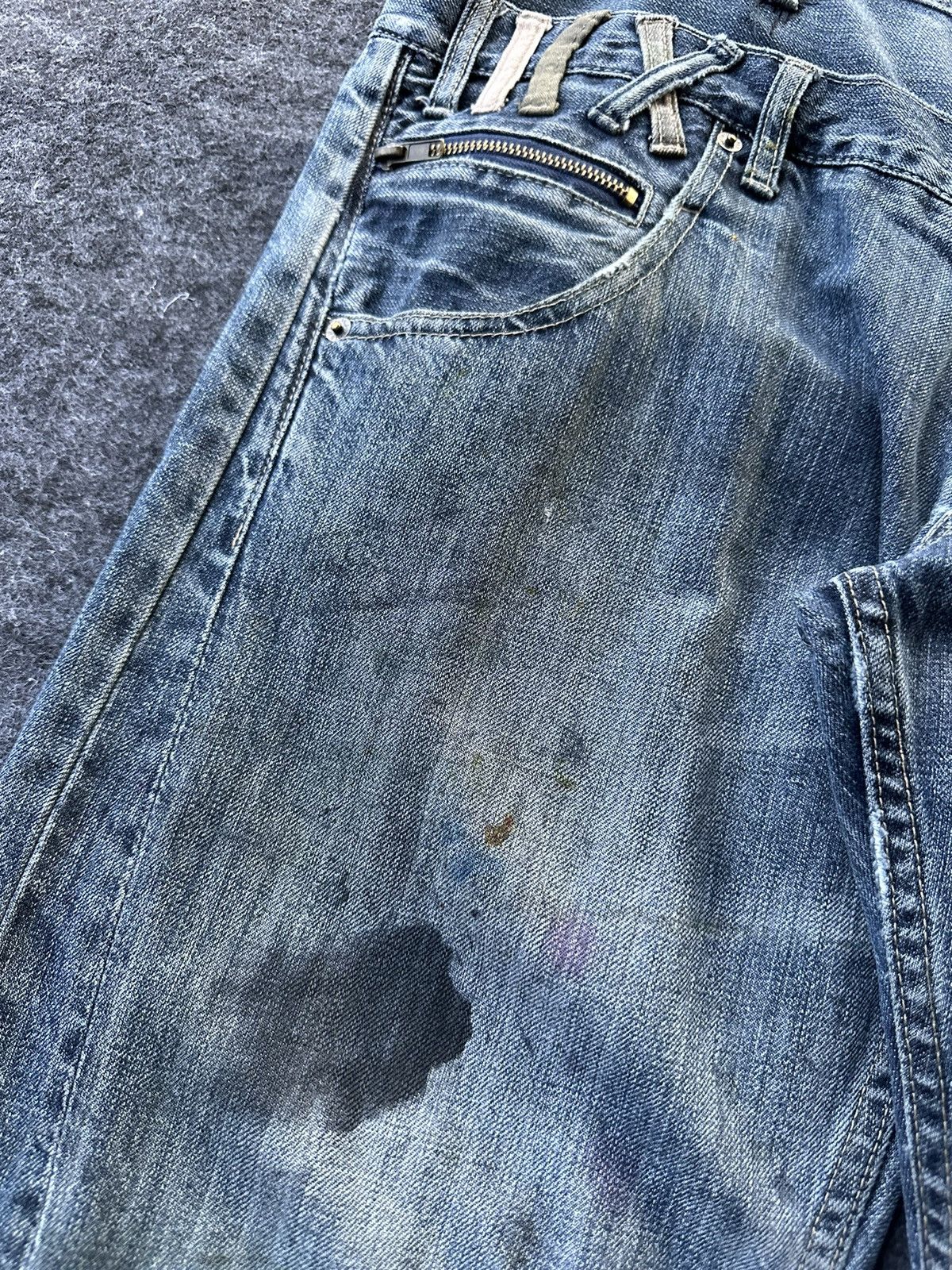 If Six Was Nine × PPFM Double Waist Unbrand Japan Paint Dirty Style D409 Size US 34 / EU 50 - 13 Thumbnail