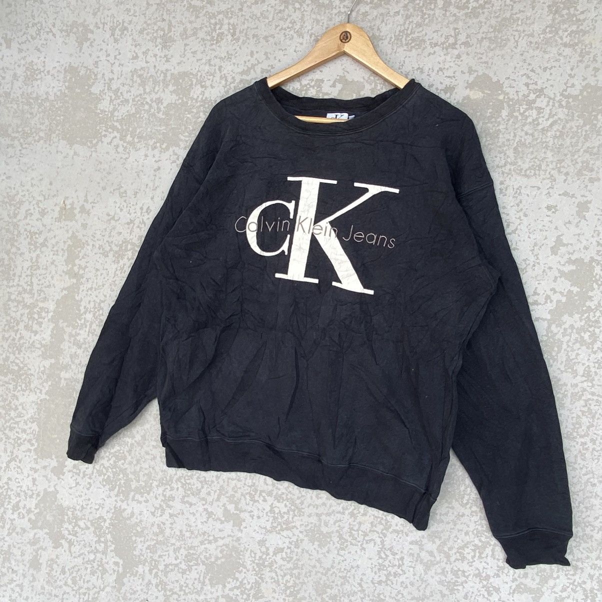 Other Vintage Calvin Klein Jeans Big Printed Crewneck NavyBlue Size US L / EU 52-54 / 3 - 2 Thumbnail