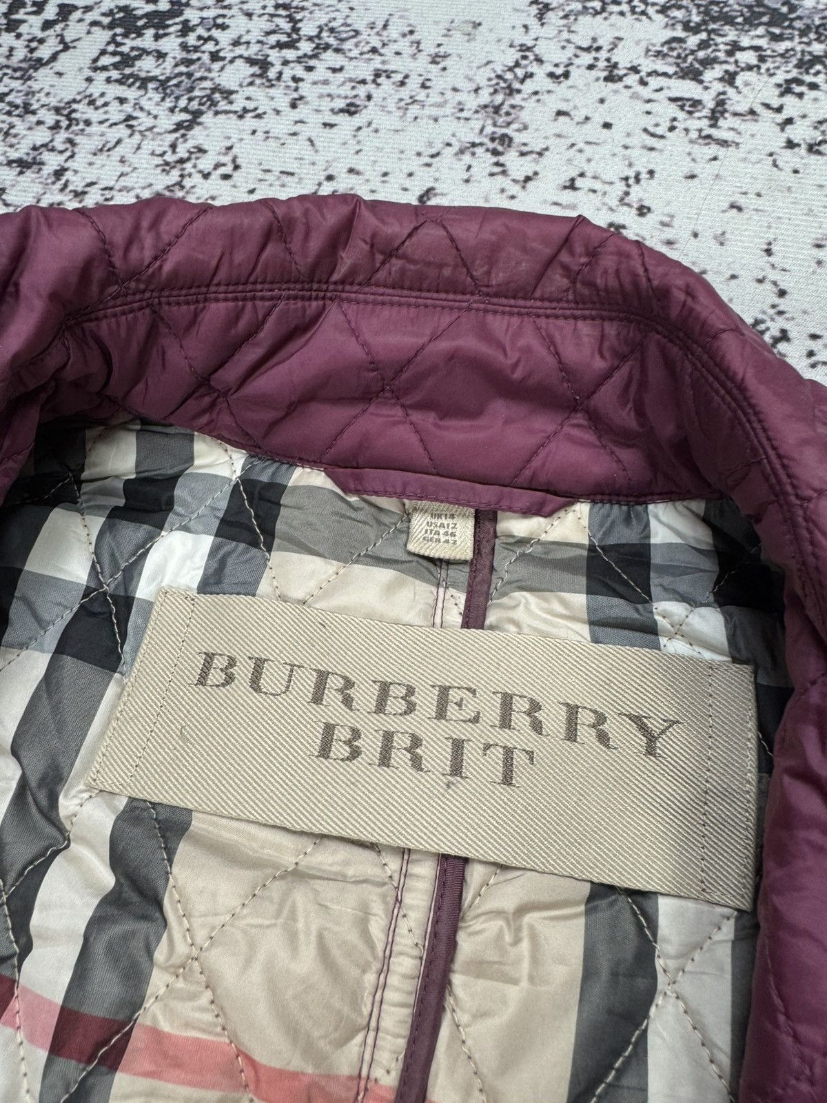 Burberry Burberry Puffer Jacket full pattern Purple Womens XL Size US XL / EU 56 / 4 - 5 Thumbnail