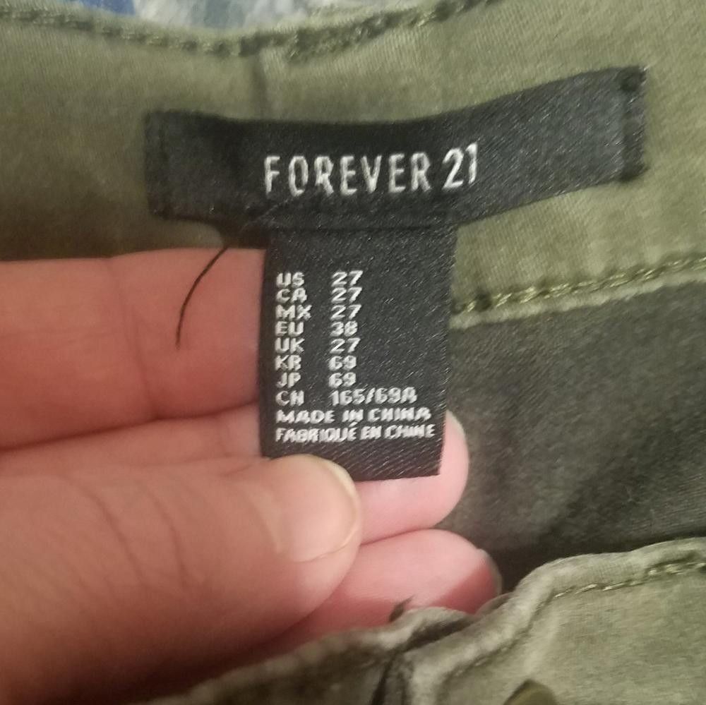 Forever 21 Forever 21 Olive Green Skinny Jeans Size 27 Size 27" / US 4 / IT 40 - 4 Thumbnail