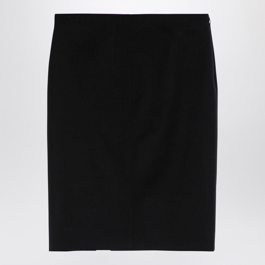 Givenchy o1d2blof0824 Wool Skirt in Black Size 28" / US 6 / IT 42 - 2 Thumbnail