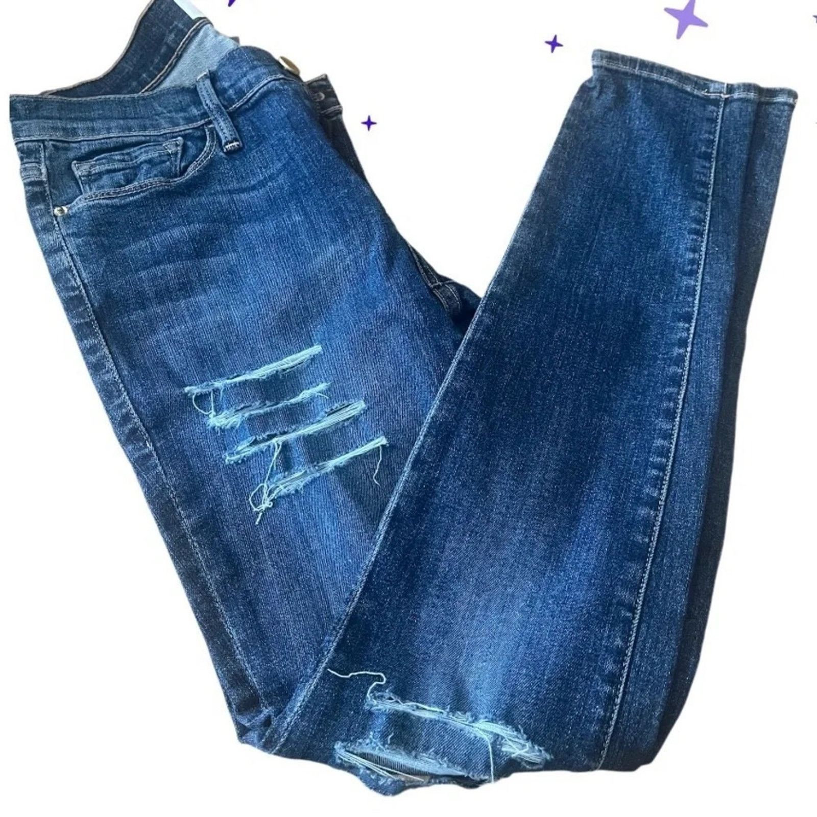 Frame Frame Denim Le Skinny de Jeanne distressed jeans, size 27 Size 27" / US 4 / IT 40 - 1 Thumbnail