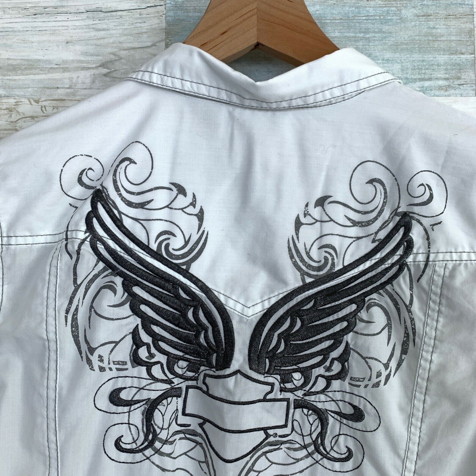 Harley Davidson Harley Davidson Embroidered Wings Logo Button Down Shirt M Size M / US 6-8 / IT 42-44 - 6 Thumbnail