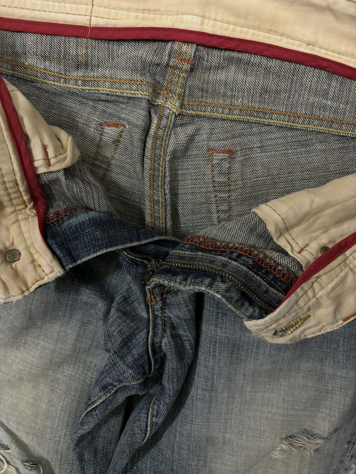 Tornado Mart Vintage Japanese Brand Mud Wash Flare Destroyed Grunge Jeans Size US 30 / EU 46 - 19 Thumbnail