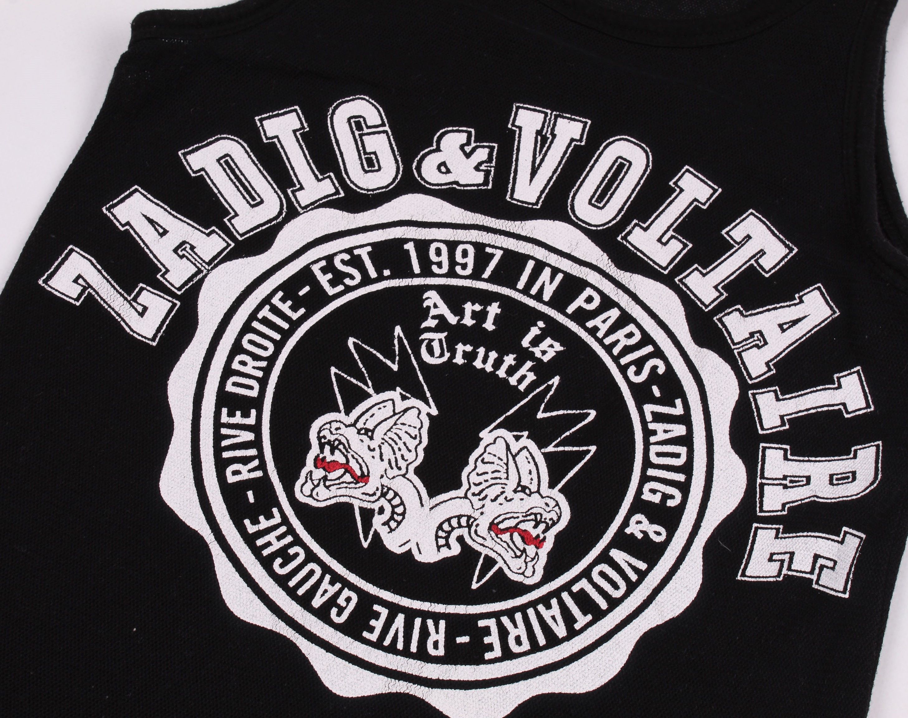 Zadig & Voltaire Zadig & Voltaire Printed Mesh Grunge Tank Top Size XS / US 0-2 / IT 36-38 - 6 Thumbnail