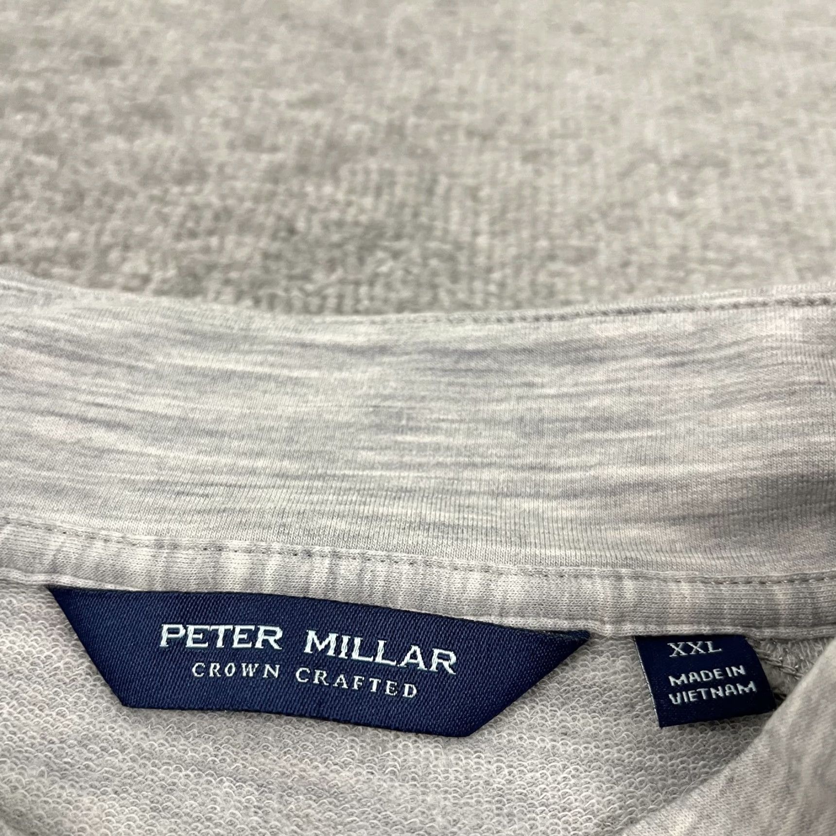 Peter Millar Peter Millar Excursionist Performance Jacket XL Gray Wool Blend 1/4 Zip Breathable Lightweight Golf Outdoor Mens Size US XL / EU 56 / 4 - 2 Thumbnail