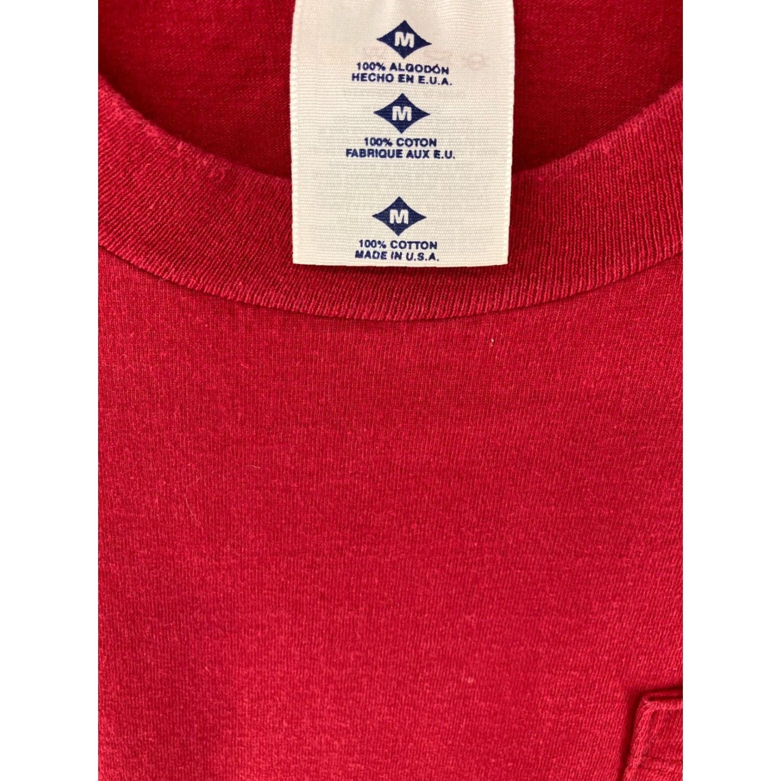 Izod VINTAGE IZOD TShirt Shirt Adult M Red USA Made Pocket 90s Mens Size US M / EU 48-50 / 2 - 6 Thumbnail