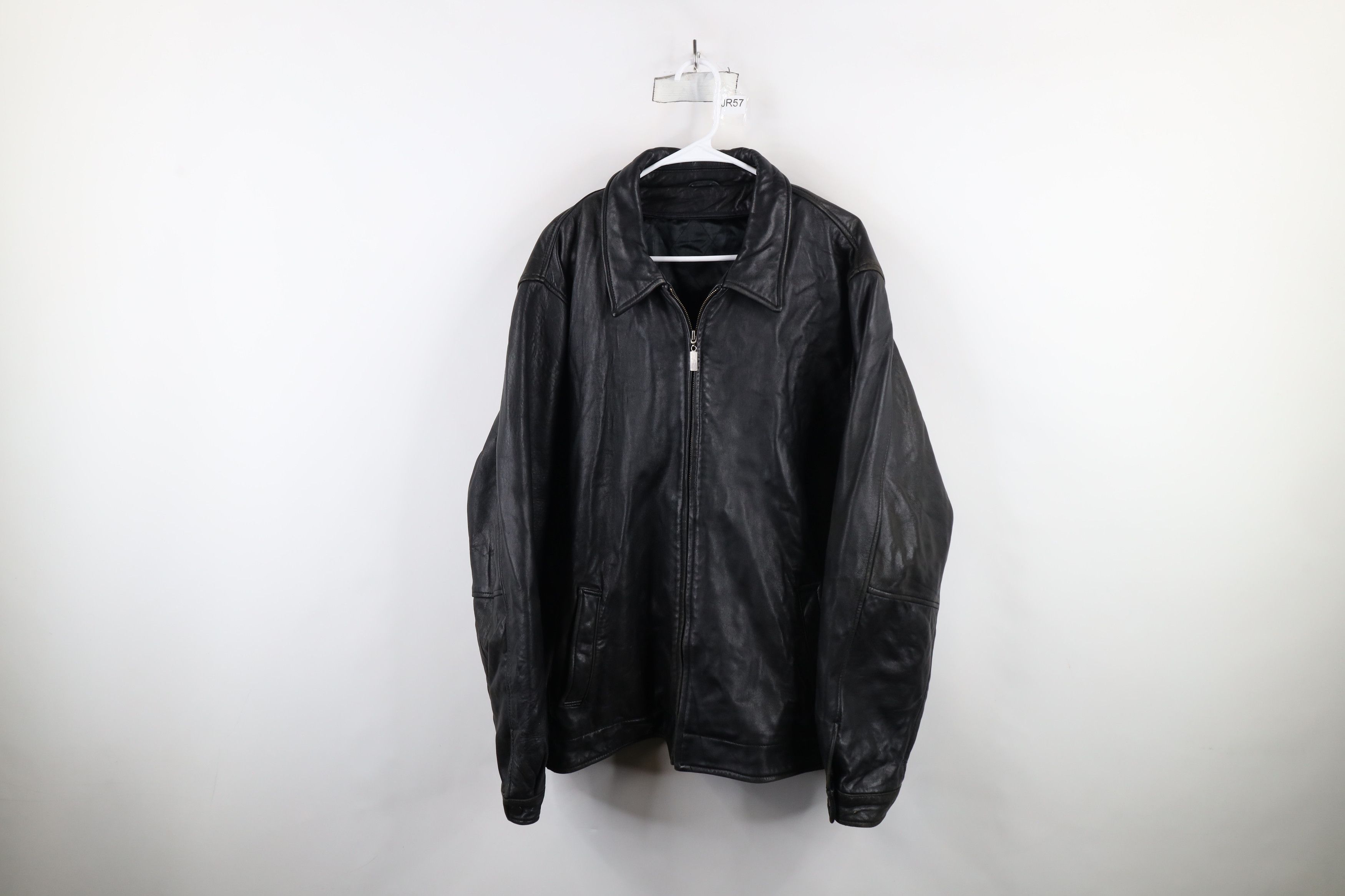 Vintage Vintage 90s Streetwear Quilted Soft Leather Bomber Jacket Size US XXL / EU 58 / 5 - 1 Thumbnail