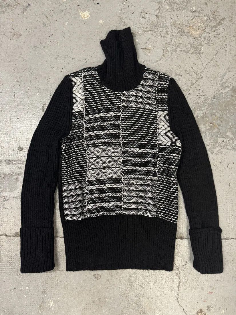 Maison Margiela × Vintage AW2015 Maison Margiela Wool Black & White Turtleneck Size US S / EU 44-46 / 1 - 1 Thumbnail