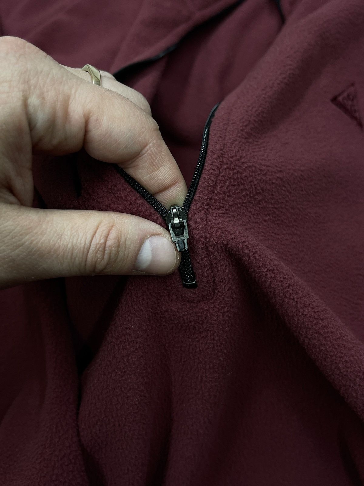 Nike ACG Vintage Nike ACG Therma-Fit 1/4 Zip Fleece Burgundy Size US XL / EU 56 / 4 - 8 Thumbnail