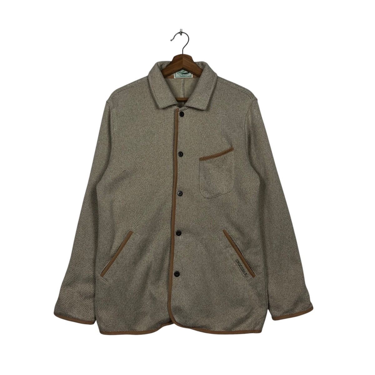 Japanese Brand 📌Vintage Wool Chore Jacket Button Crocodile Size US L / EU 52-54 / 3 - 2 Thumbnail