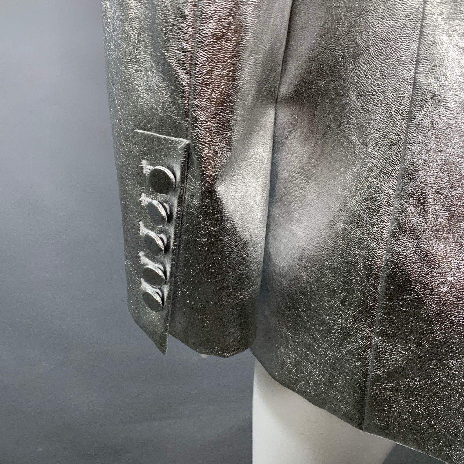 A.L.C. A.L.C. Size M Silver Viscose Blend Metallic Jacket Blazer Size M / US 6-8 / IT 42-44 - 4 Thumbnail