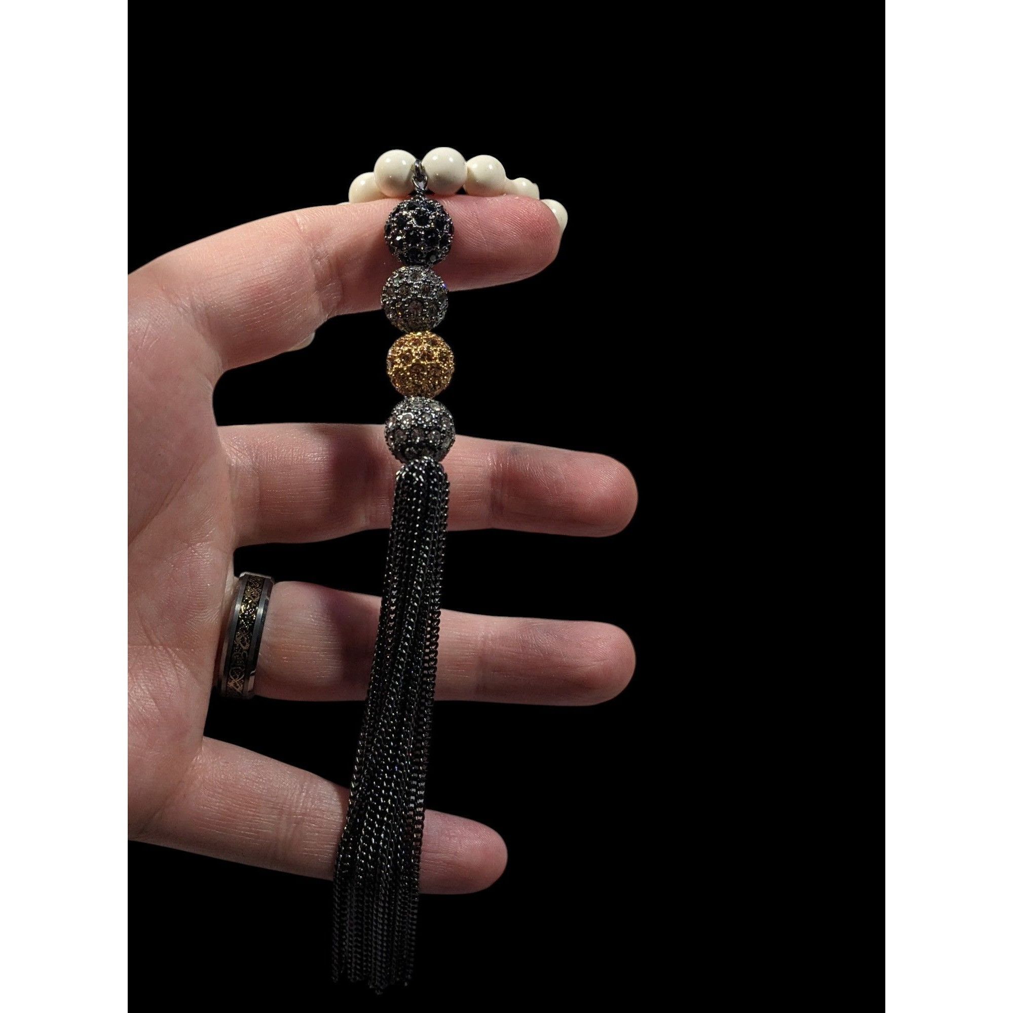 Other Boho Chic Stone Beaded Necklace With Metallic Rhinestone Bea Size ONE SIZE - 6 Thumbnail