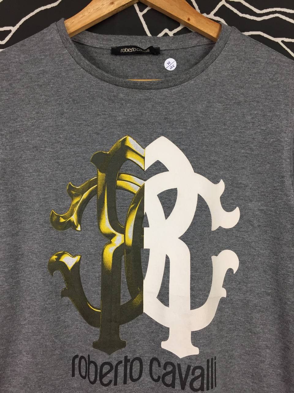 Just Cavalli × Roberto Cavalli Roberto Cavalli Monogram Logo Luxury Tee Size US L / EU 52-54 / 3 - 3 Thumbnail
