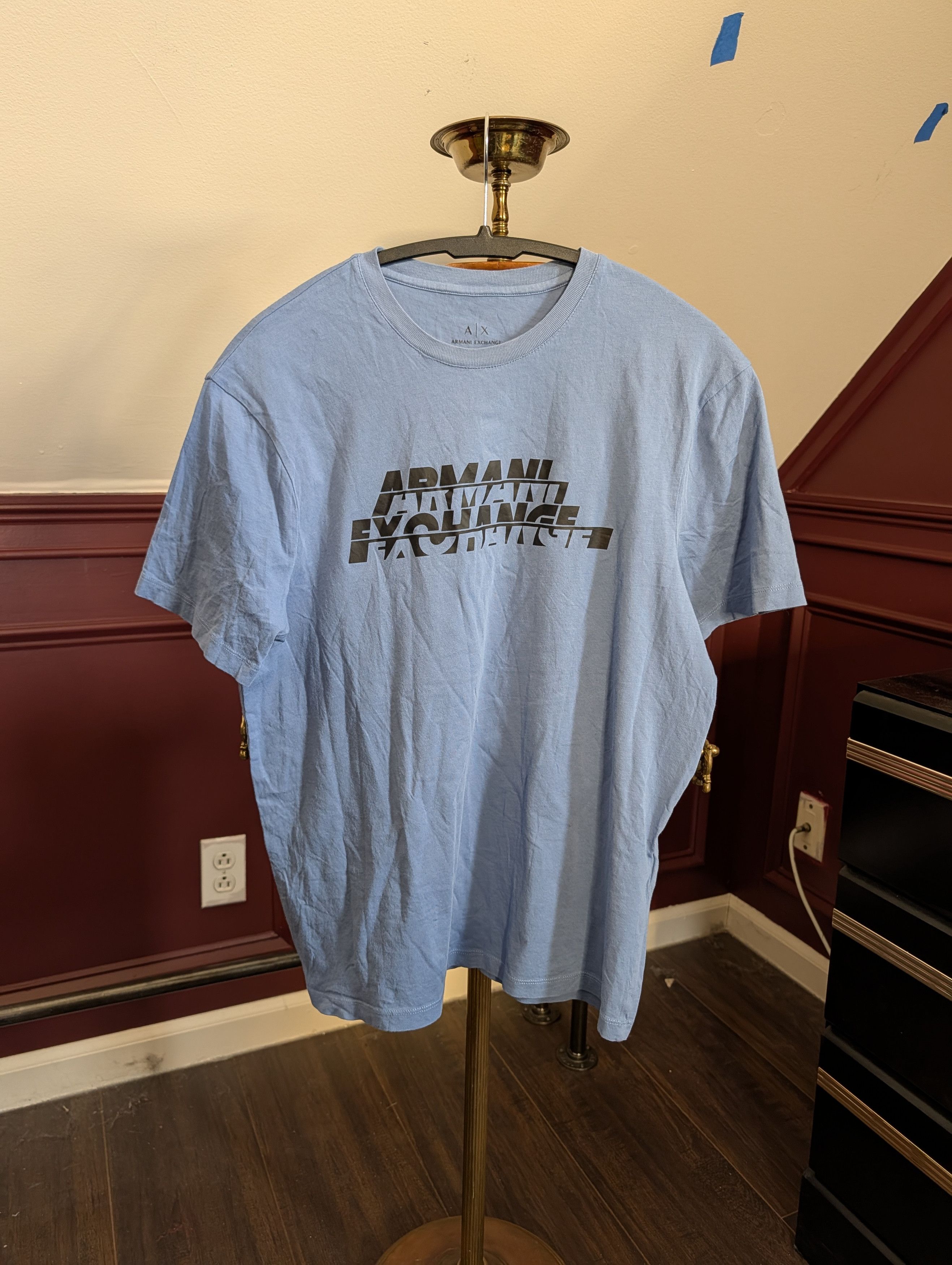 Armani Exchange Light blue graphic logo T-shirt Small Size US S / EU 44-46 / 1 - 1 Thumbnail