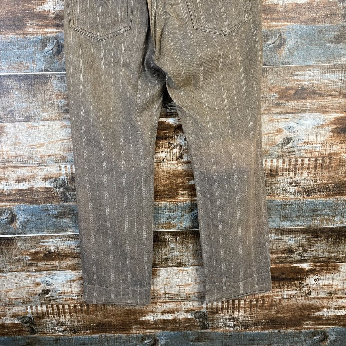 Japanese Brand DL Bee Bell Beige stripe cargo Casual Pants #C975 Size US 30 / EU 46 - 16 Thumbnail