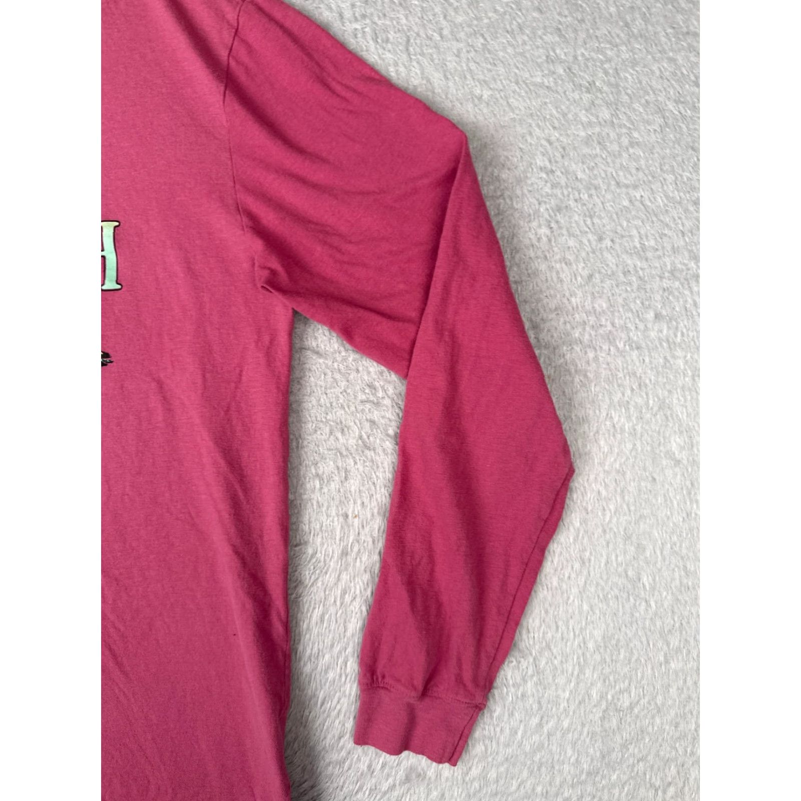 The North Face The North Face Men T-Shirt Shirt Adult Medium Pink Long Sleeve Crew Neck Cotton Blend Jersey Logo All Seasons Slimming Size US M / EU 48-50 / 2 - 2 Thumbnail