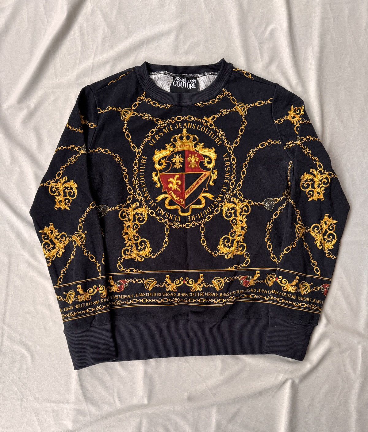 Versace Jeans Couture Versace Jeans Couture sweatshirt cotton Size L / US 10 / IT 46 - 1 Thumbnail