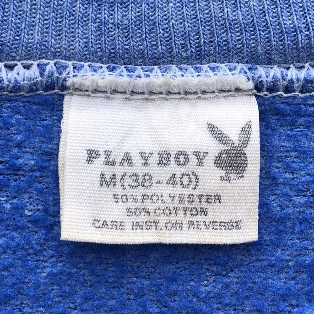 Playboy VTG 80s Playboy Logo Crewneck Sweatshirt Blue Made In USA 🇺🇸 Size US M / EU 48-50 / 2 - 8 Thumbnail