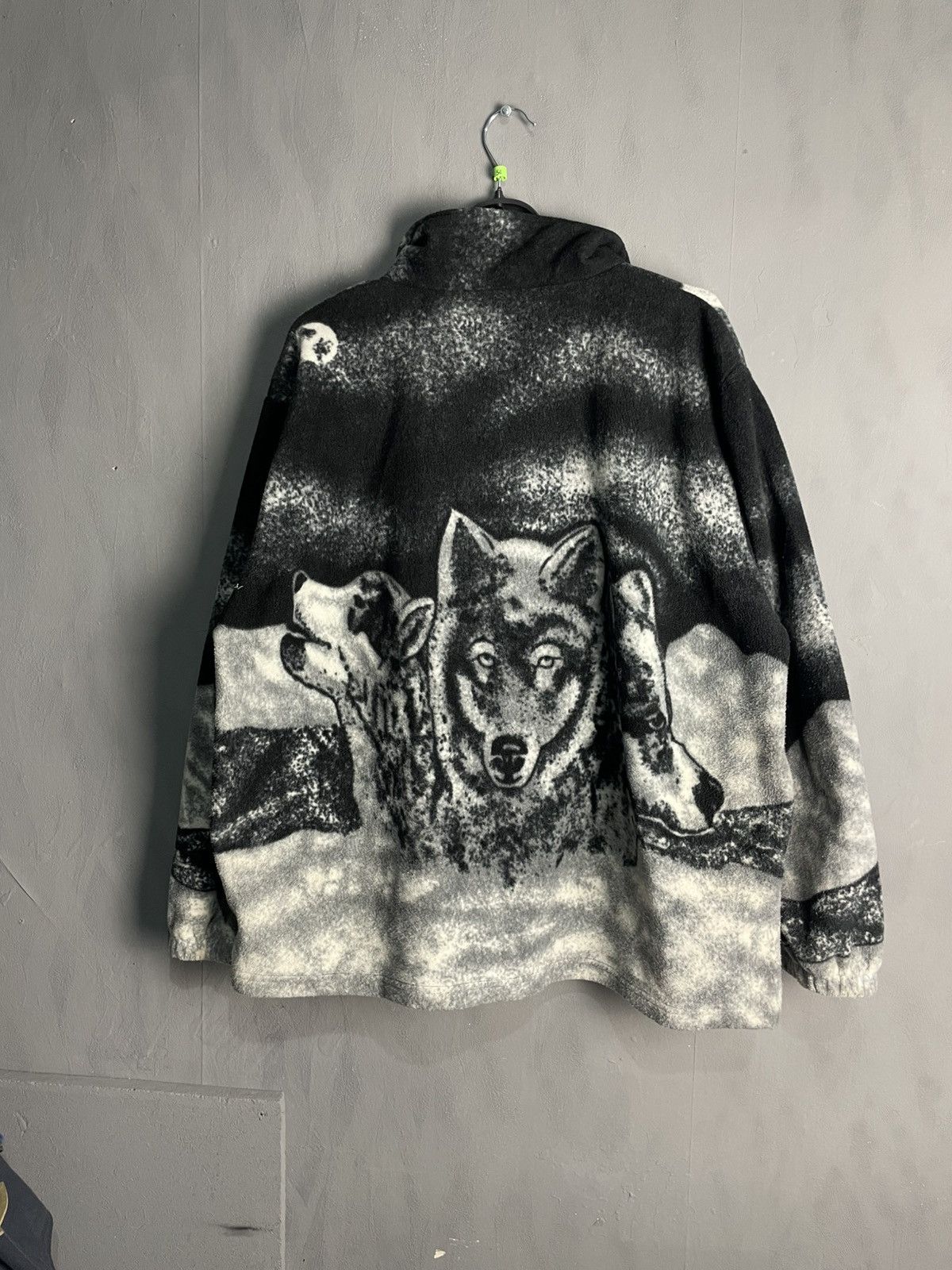Vintage Vintage Wolves🐺 Sherpa Fleece Jacket Sweater Sweatshirt Size US L / EU 52-54 / 3 - 4 Thumbnail