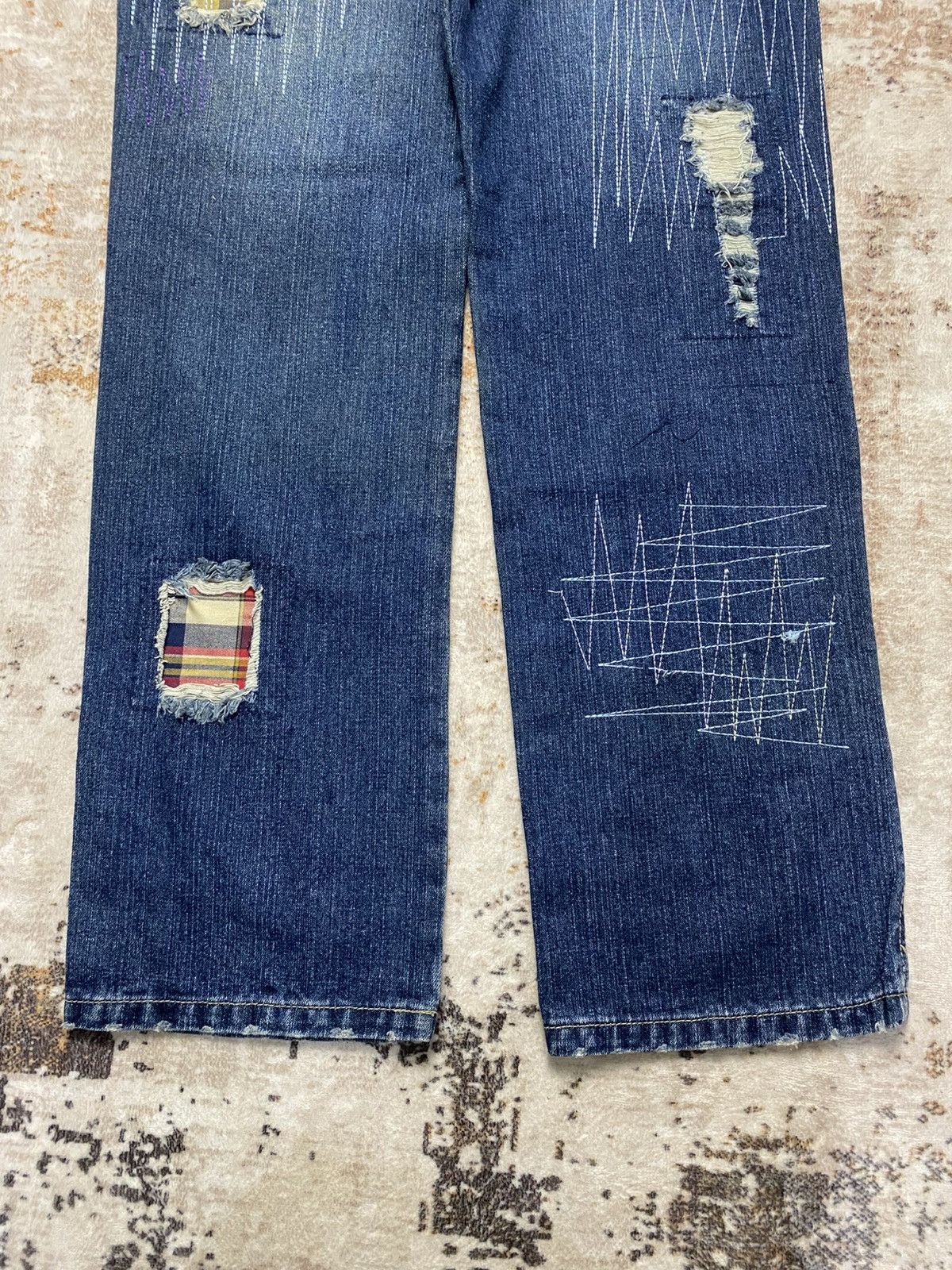 Kapital Reworked Baggy Kapital Style Patchwork Denim Size US 32 / EU 48 - 7 Thumbnail