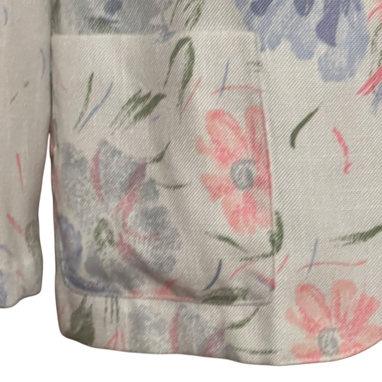 Vintage Vintage 80s Pastel Linen-Look Blazer Russ Petite’s USA MED Size M / US 6-8 / IT 42-44 - 5 Thumbnail