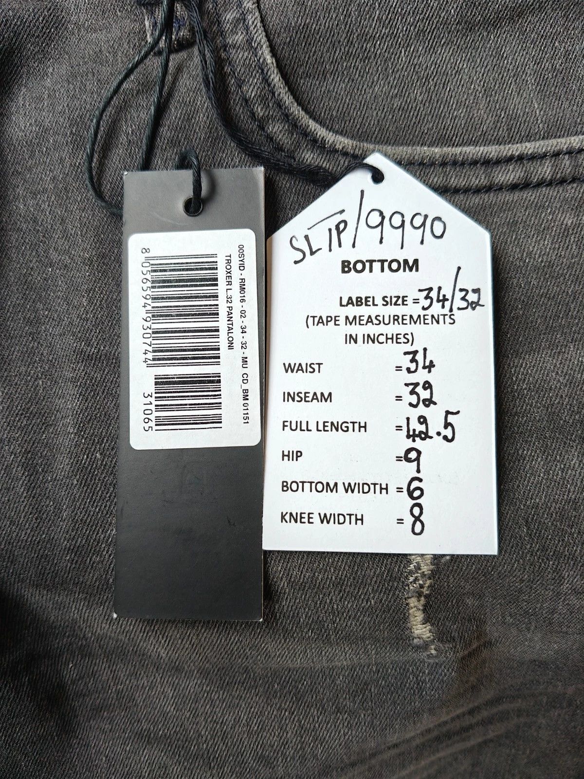 Diesel Diesel TROXER L.32 MENS JEANS SLTP/9990 Size US 34 / EU 50 - 6 Thumbnail