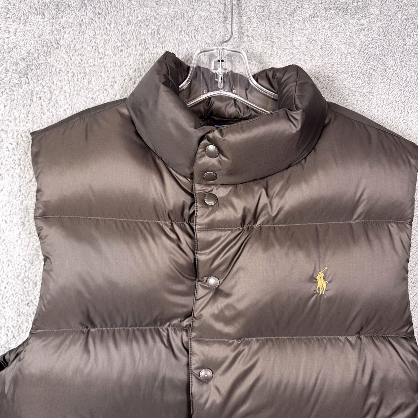 Polo Ralph Lauren VINTAGE Polo Ralph Lauren Down Vest Men L Full Zip Snap Puffer Quilted Brown 90s Size US L / EU 52-54 / 3 - 4 Thumbnail