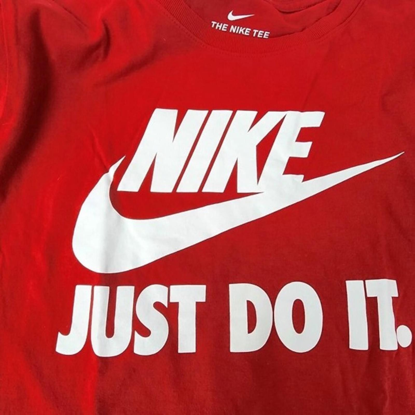 Nike Nike Red Just Do It T-Shirt Size US S / EU 44-46 / 1 - 2 Thumbnail