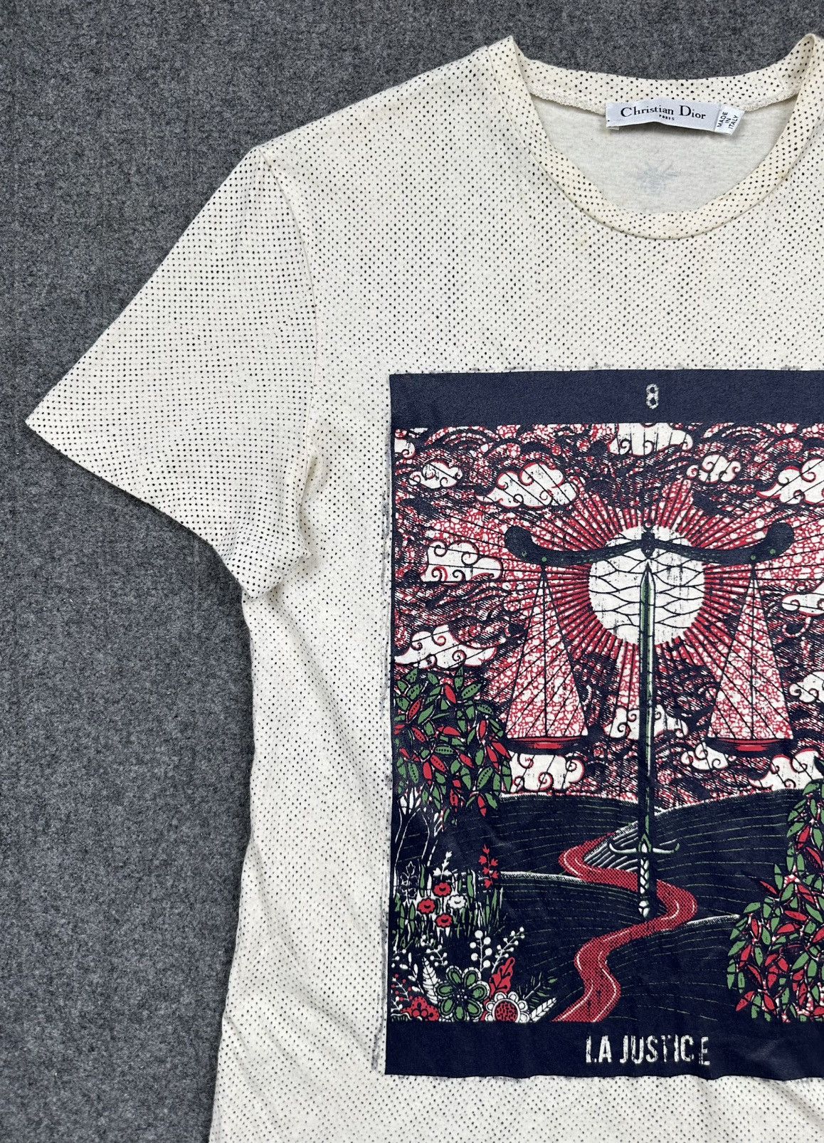 Dior Dior - Christian Dior S/S20 “La Justice” Tarot Graphic Shirt Size S / US 4 / IT 40 - 3 Thumbnail