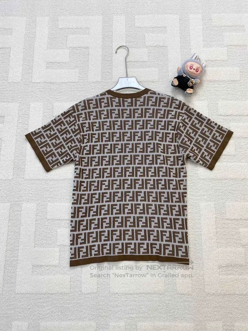Fendi Fendi Brown All-Over Vintage Logo Short Sleeve T-Shirt Size XS / US 0-2 / IT 36-38 - 2 Thumbnail