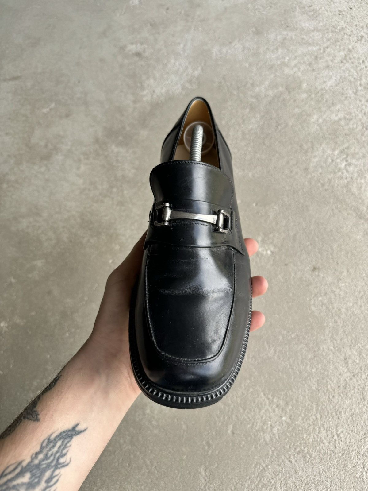 Vintage Black High Quality Leather Loafers Vintage Y2k Italy Hype Size US 8 / EU 41 - 2 Thumbnail