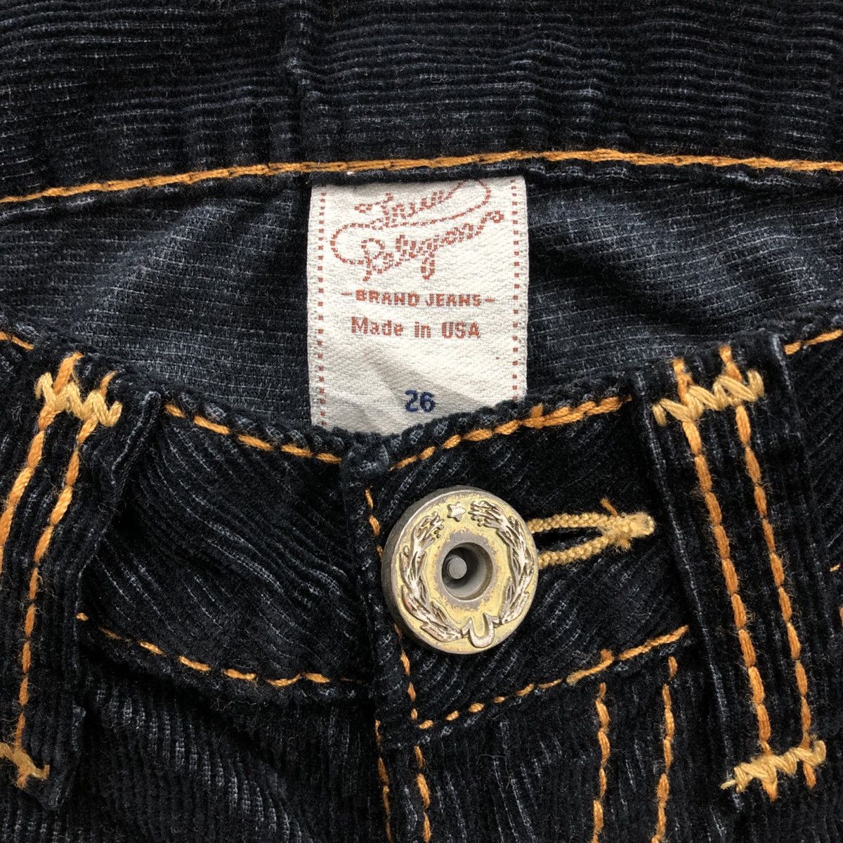 If Six Was Nine 2000s True Religion Bootcut Flared Jeans Corduroy Pants Size 26" / US 2 / IT 38 - 9 Thumbnail