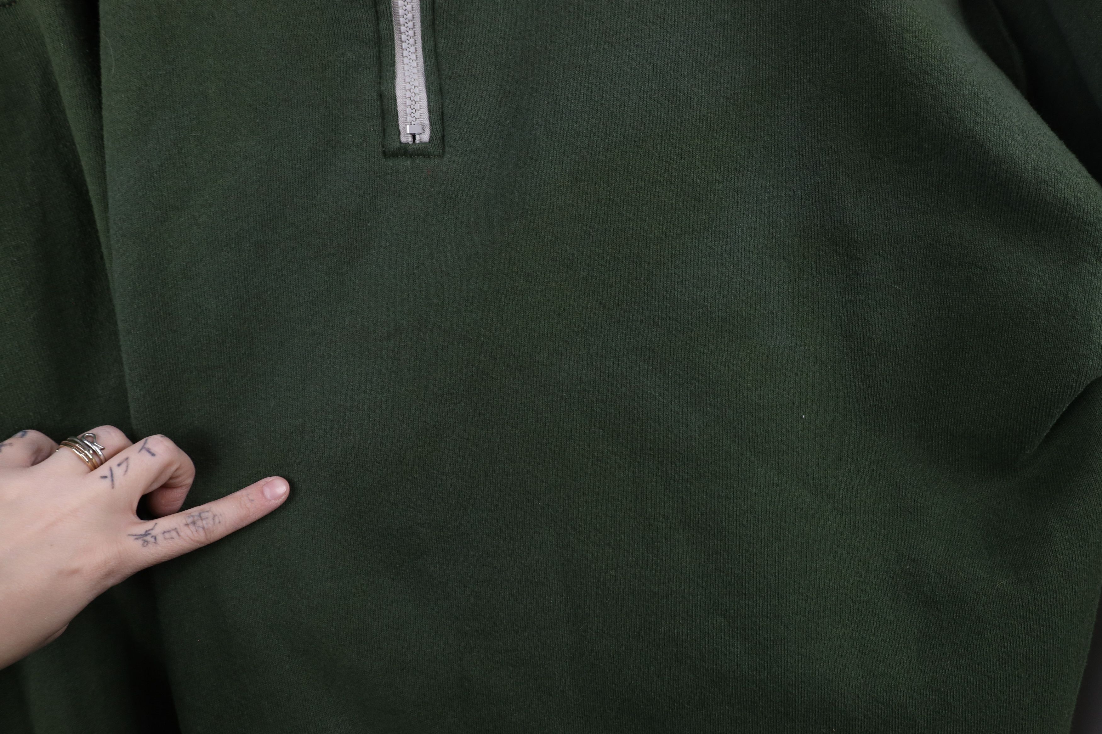 Vintage Vintage 90s Wilson Heavy Half Zip Pullover Sweatshirt Green Size US XL / EU 56 / 4 - 4 Thumbnail